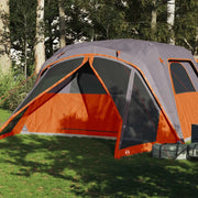 Tenda da Famiglia con Portico per 6 Persone Grigio e Arancione 94550