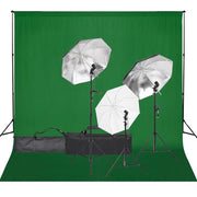 Kit per studio fotografico con illuminazione e fondale nero 02_0042417