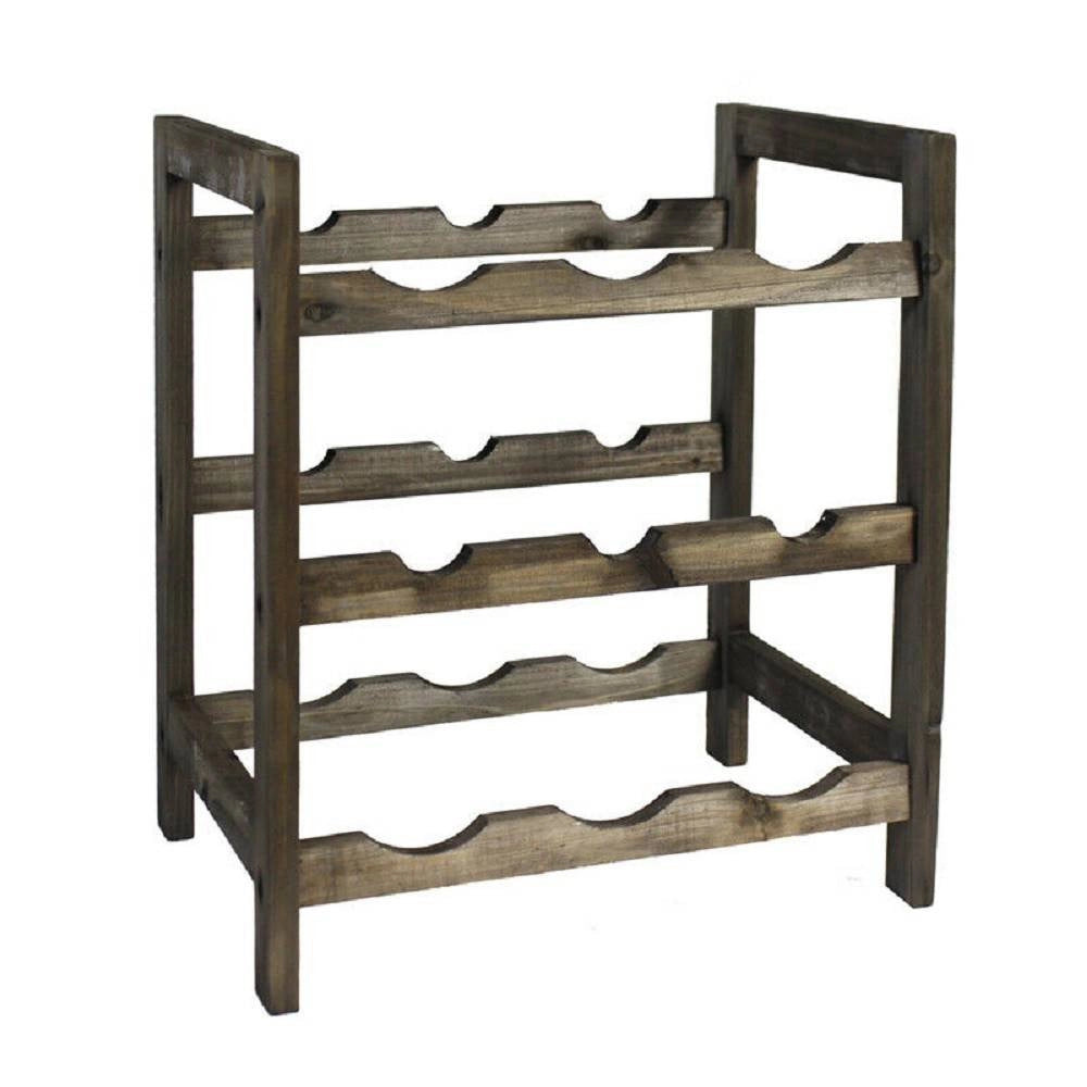 Trade Shop - Cantinetta Portabottiglie Legno 9 Posti Cantina Bottiglie Di Vino Da Terra -