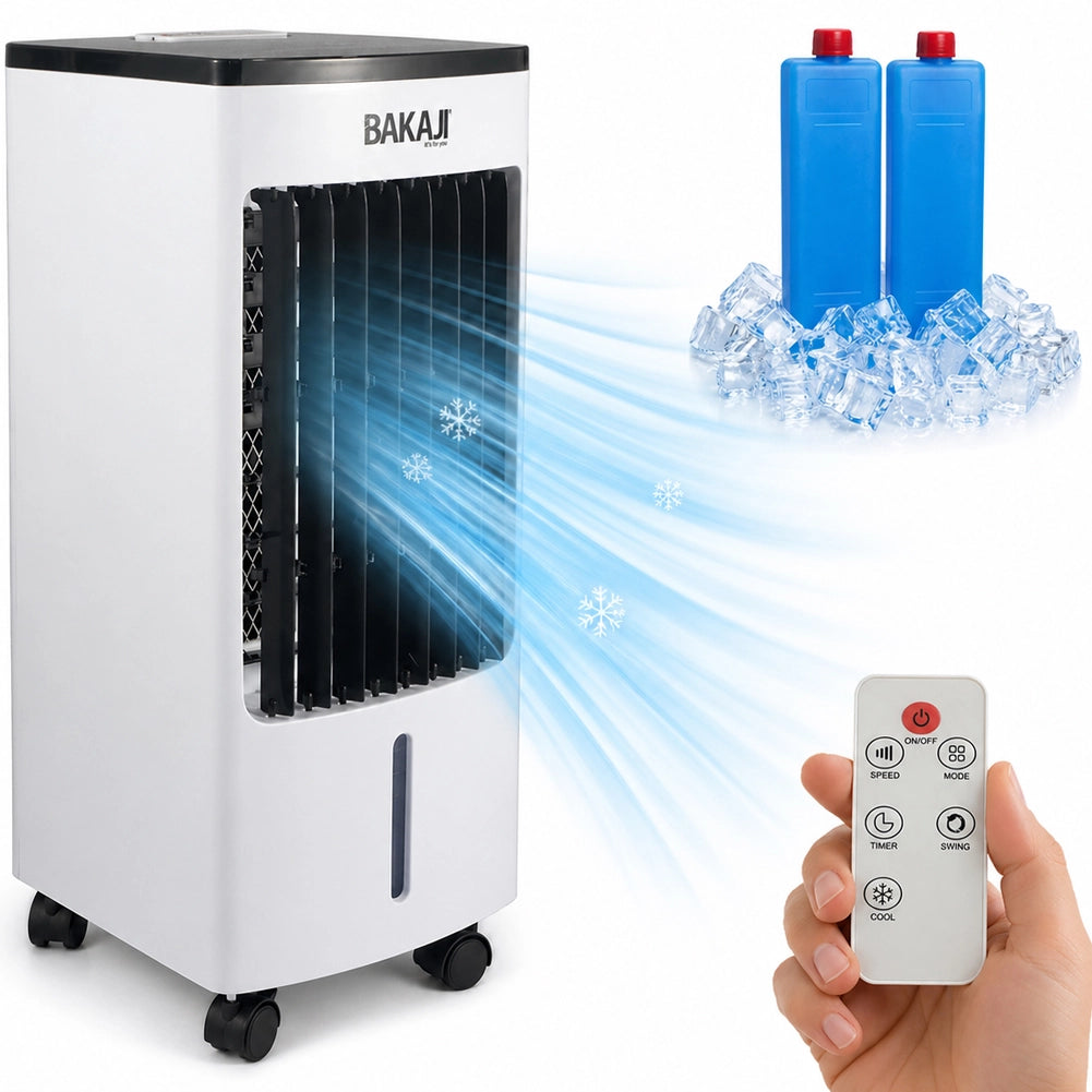Raffrescatore Aria 80W 4LT Ventilatore Umidificatore con Telecomando