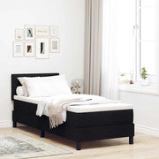Letto a molle con testiera Nero 80 x 200 cm Tessuto 3338722