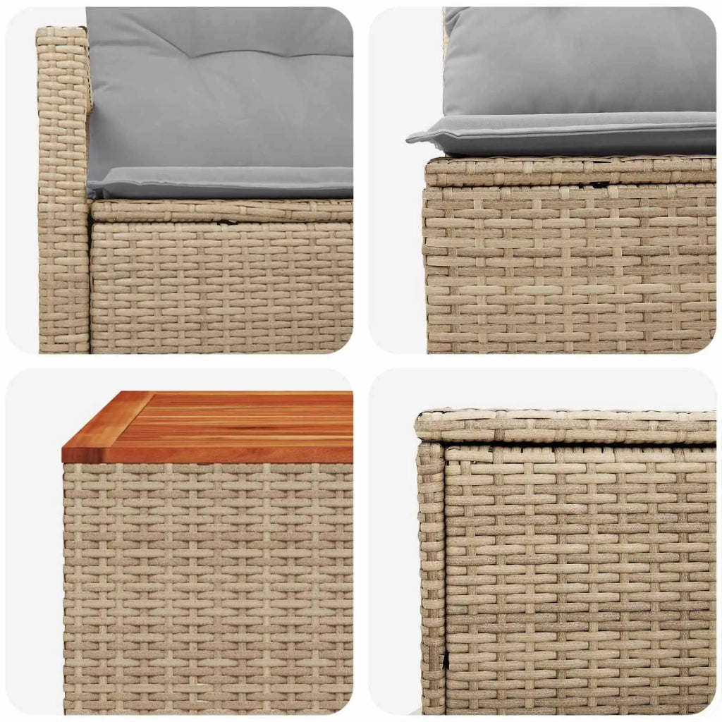 Set di divani 6 pz Beige e Grigio Chiaro 3447255