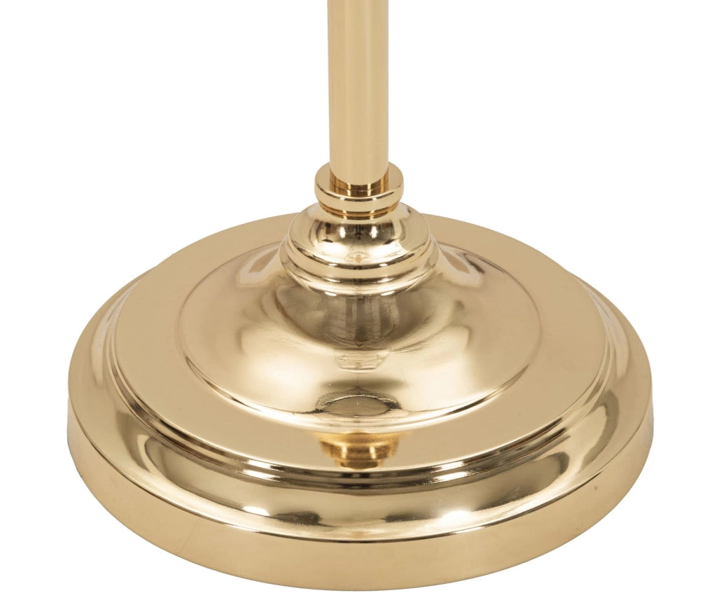 Lampada da Terra Gipsy Ø40x160 cm in Ferro e Tessuto Oro e Bianco