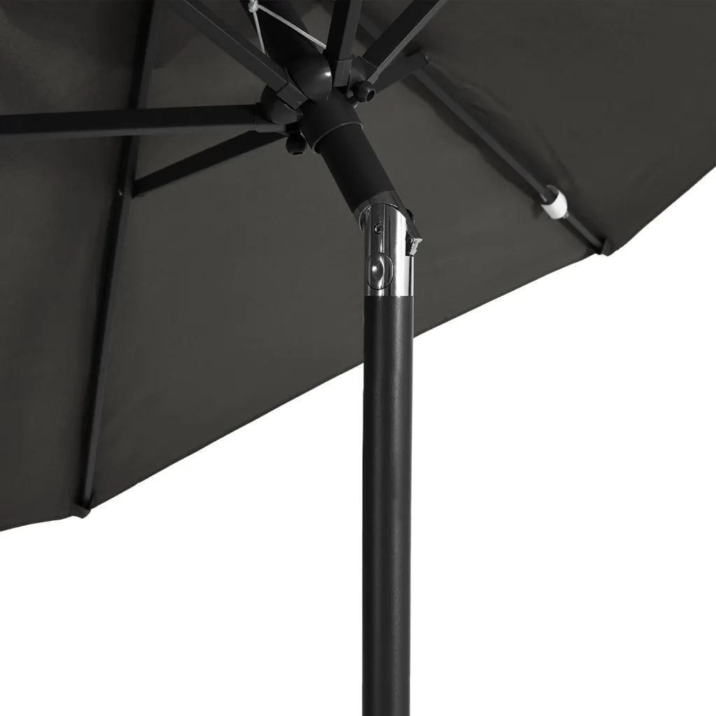 Ombrellone Giardino con Palo in Acciaio Antracite 225x225x212cm 4005060