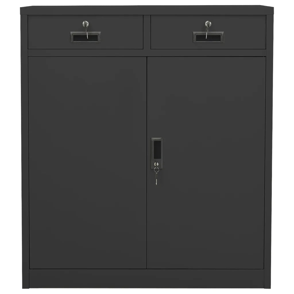 Armadio per Ufficio Antracite 90x40x102 cm in Acciaio cod mxl 41006