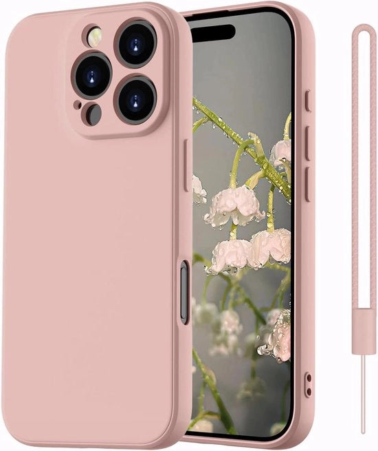Case in silicone per iPhone Pro Max in colore rosa con protezione ottimale