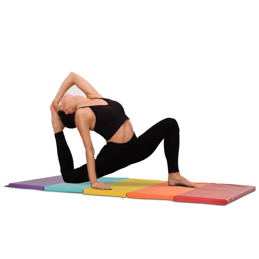 EasyComfort Tappetino Fitness per Palestra e Casa, 5 Pannelli Pieghevoli, 195x76x3cm