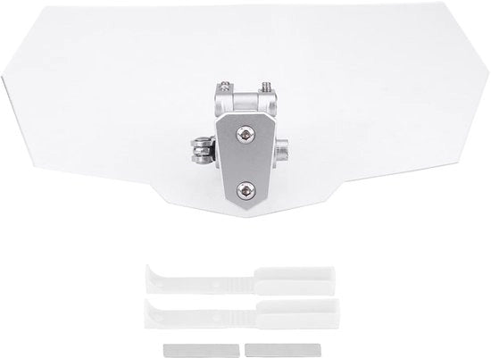 Schermo universale per moto - Dimensioni 270x120x44mm - Vetro trasparente - Adattatore regolabile - Idoneo per motori - Parabrezza motociclistico