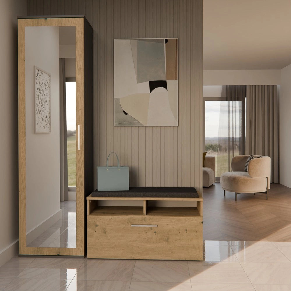 Armadio DUO antracite rovere artisan guardaroba