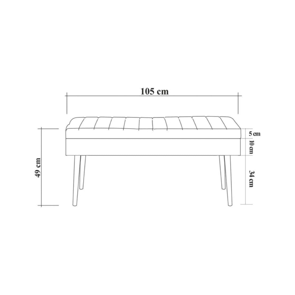 Falcon, Panca Peso Supportato 130 kg, 105x40x49h cm Marrone Noce