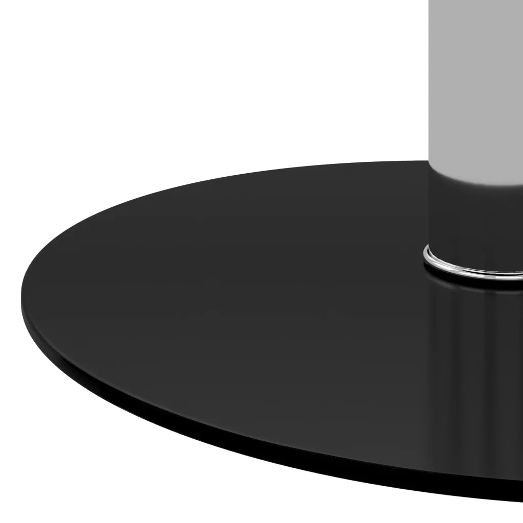 Tavolino da Salotto Nero 40 cm in Vetro Temperato 322781
