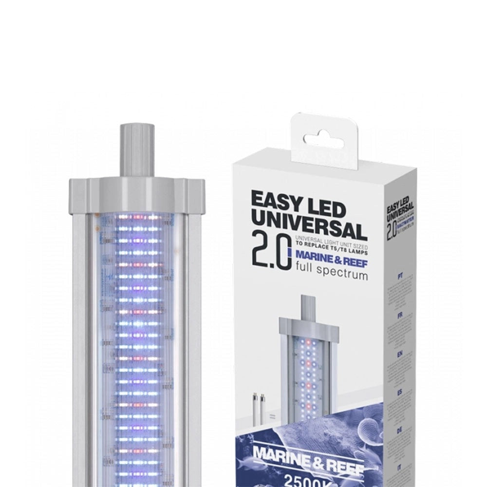 Aquatlantis Easy Led Universal 2.0 Marine & Reef - Plafoniera LED con Attacchi T5 e T8 Lunghezza: 1200mm