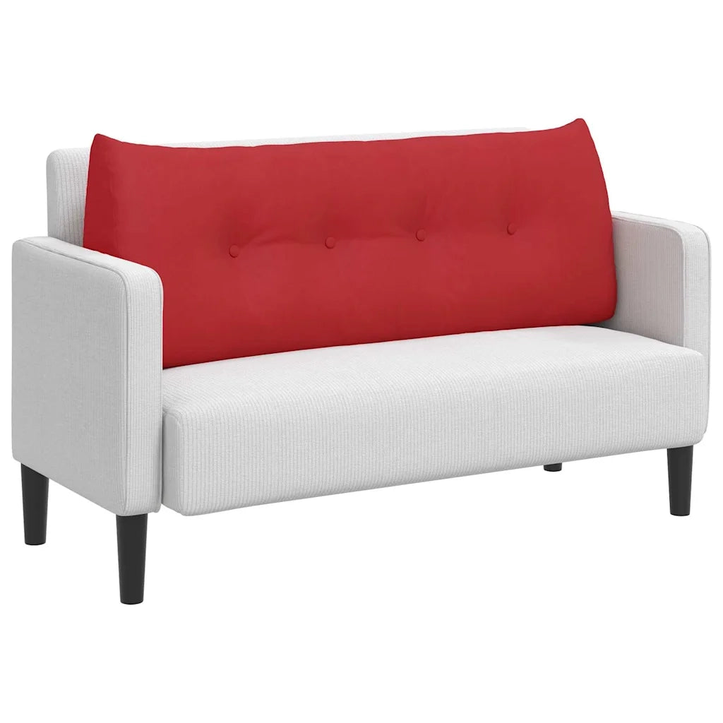 Cuscino per Schiena Rosso 120 x 24 x 50 cm Tessuto