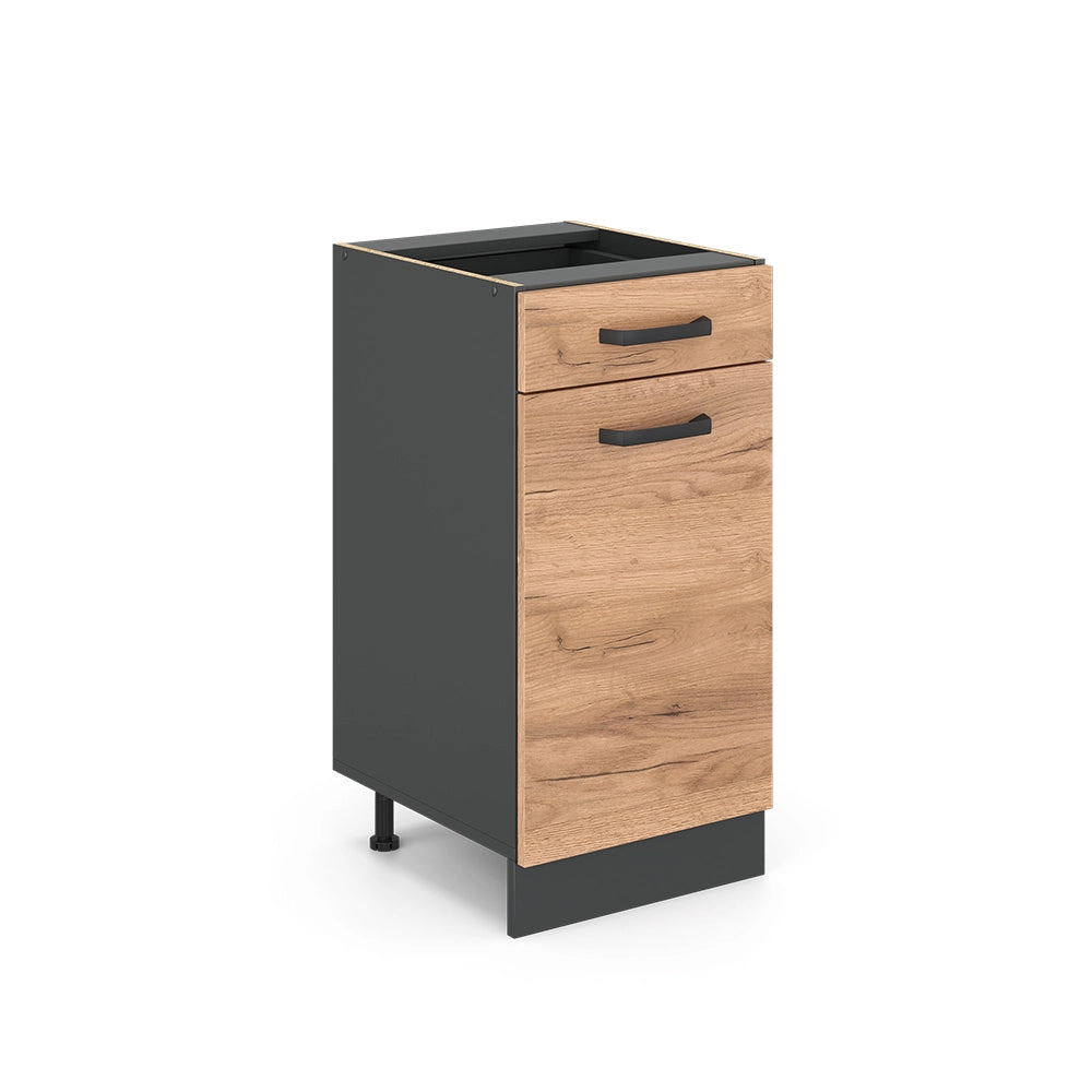 Vicco Mobiletto base per cucina Quercia dorata 40 cm senza piano di lavoro