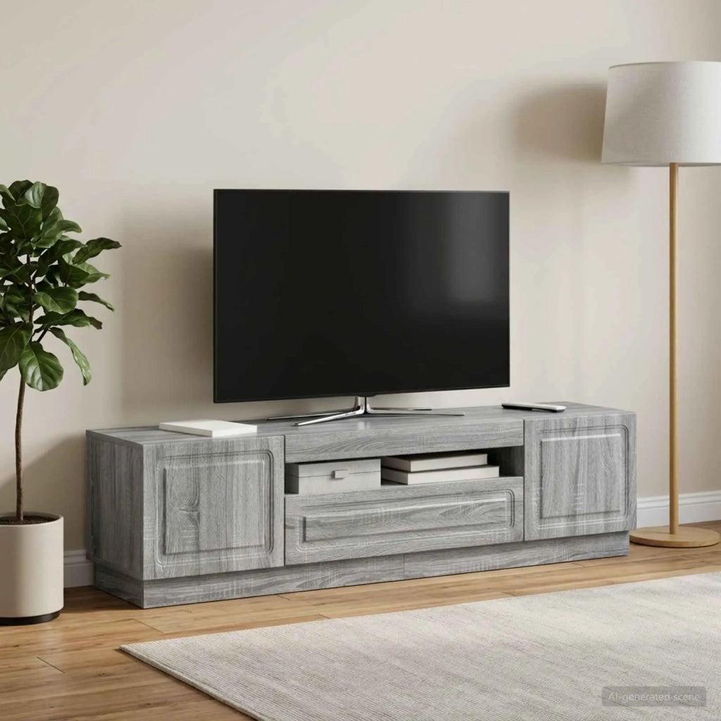 Mobile TV LED Sonoma grigio Legno ingegnerizzato 897791