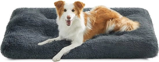 Letto per cani, coperta per animali domestici, morbido, 110 x 73 cm, imbottitura morbida, lavabile in lavatrice, cuscino per cani, multifunzionale, grigio scuro