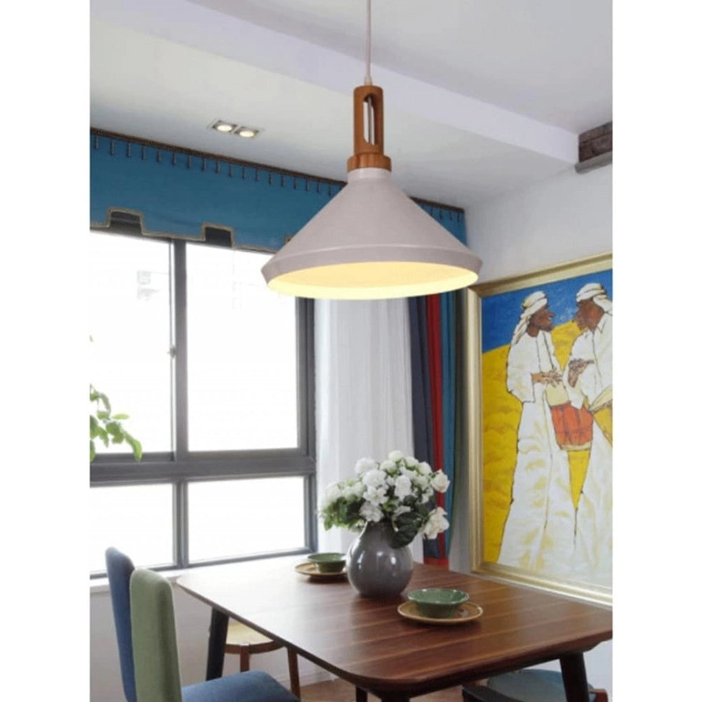 Trade Shop - Lampadario A Sospensione Stile Industriale Lampada Pendente E27 Nero Bianco A92 -