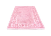Tappeto Casa Bagno/Cucina Cotone In Tinta Unita Disegno Annette Colore Rosa - 120x180 - Rosa