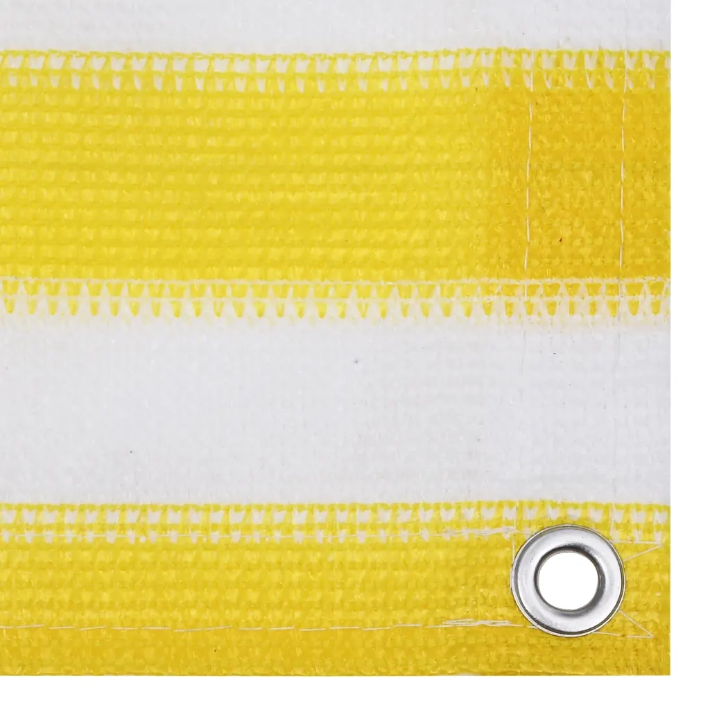 Paravento da Balcone-Pannello per balcone Giallo e Bianco 120x600 cm in HDPE