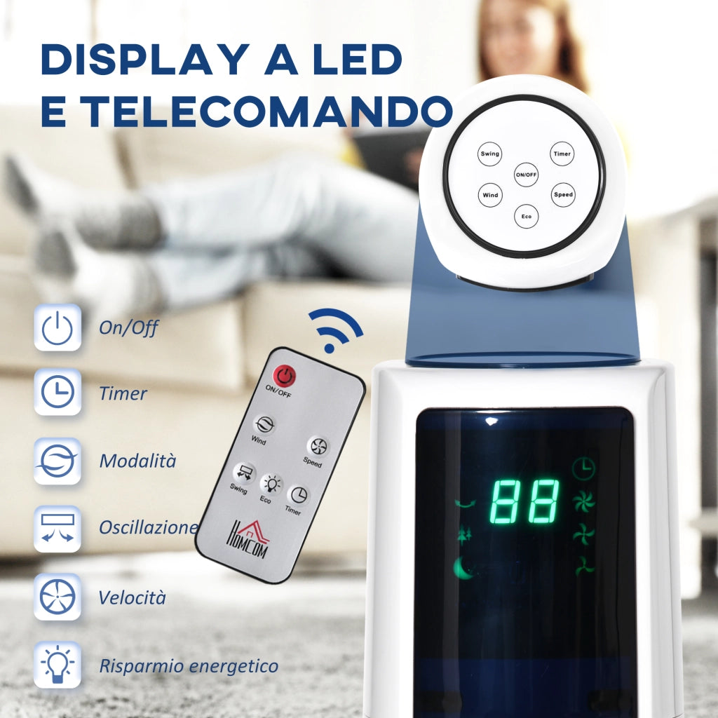 Ventilatore a Torre ¨C zephmum ¨C Bianco ABS ?32x118.2 cm