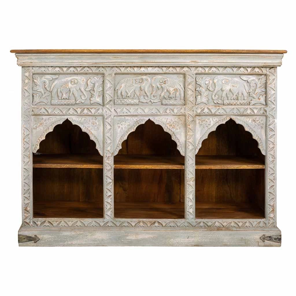 Credenza in legno bianco 132x40x96