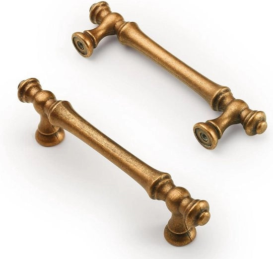 Maniglie in Bronzo Antico da 96 mm - 10 pezzi - Lega di Zinco - Maniglie Moderne per Mobili - Cucina Ufficio Magazzino Armadi