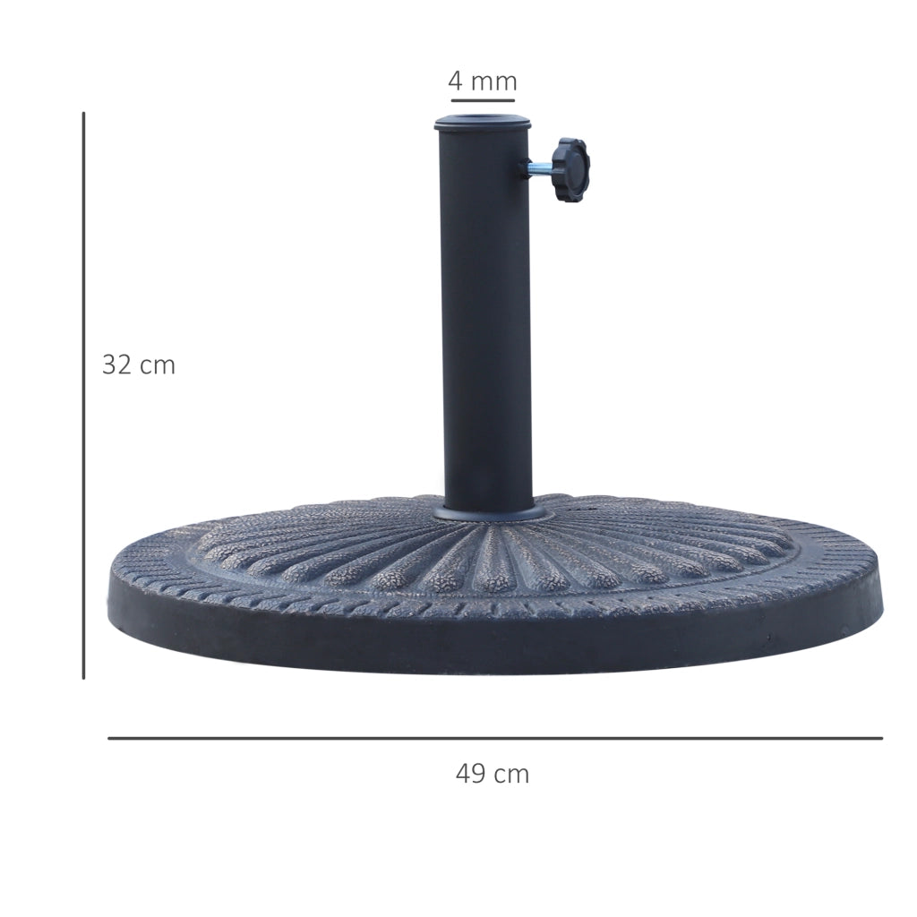 Base per Ombrellone Rotonda ¨C Zephmum ¨C Grigio 15kg ?49x32cm