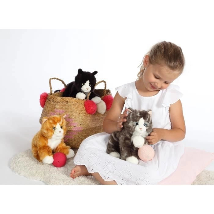 Peluche - Gipsy Toys - Gatto Mimiz - 28 cm - Rosso/Bianco