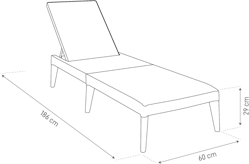 Lettino Sdraio Prendisole da Giardino in Resina Numana Bianco 186 x 60 x 29 cm