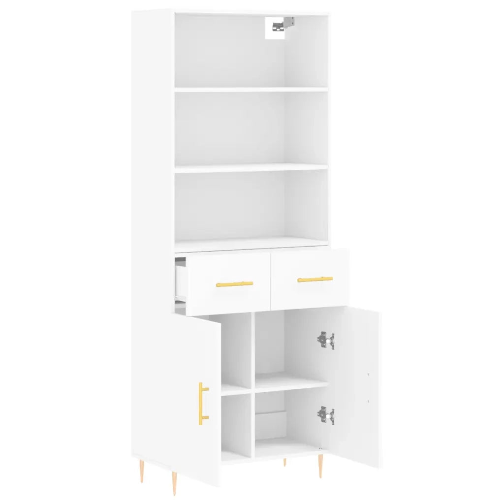 Credenza Bianca 69,5x34x180 cm in Legno Multistrato 3200505
