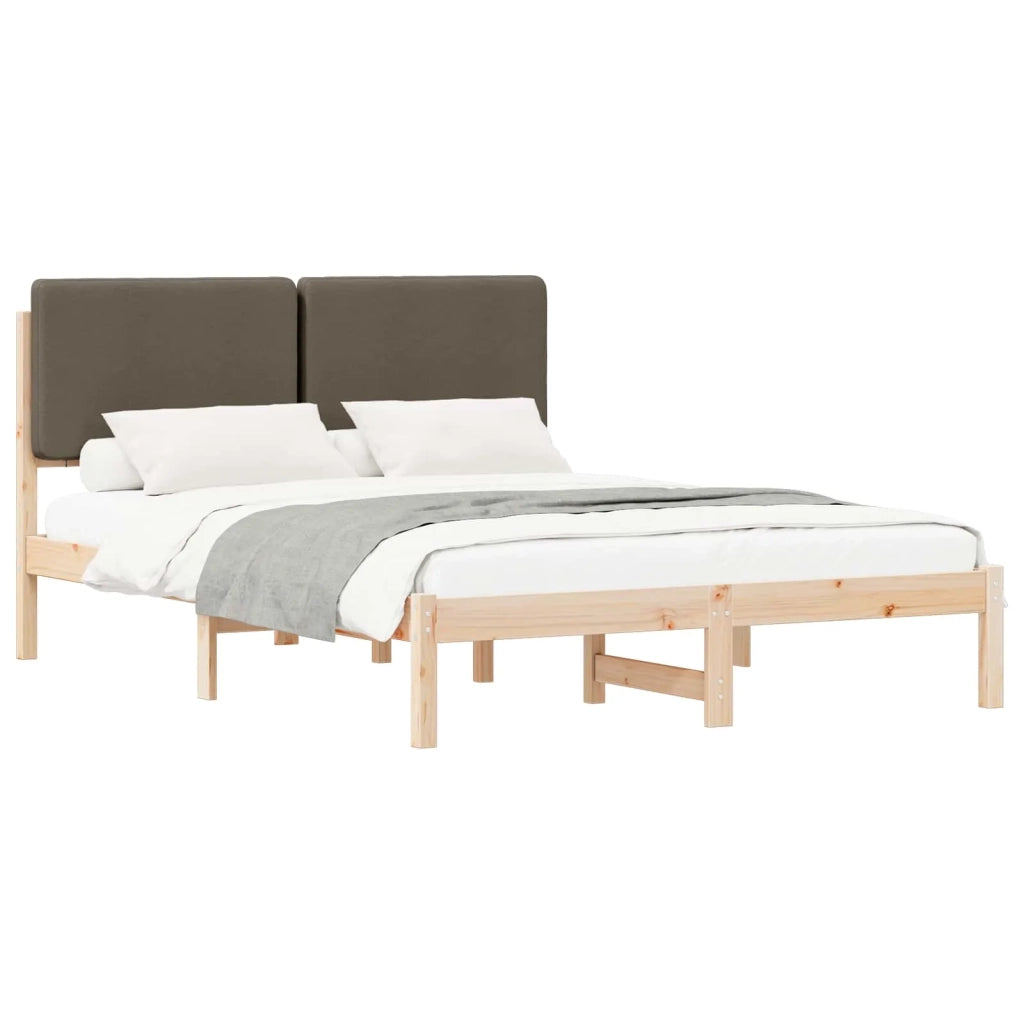 Letto con Testiera Rivestita Talpa 150 x 200 cm Pino massello 877902
