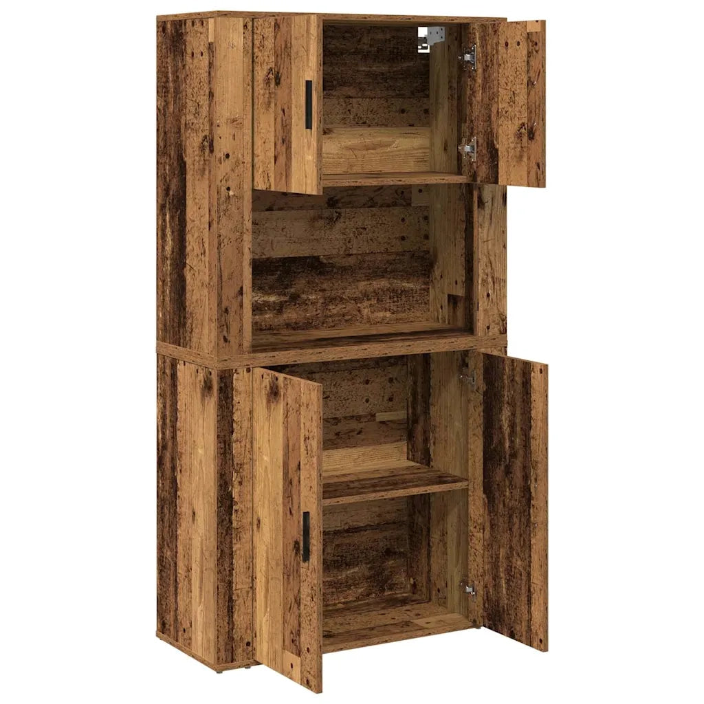Credenza-Buffet-Armadio da cucina Legno vecchio 80 x 33 x 150 cm Legno multistrato 163835