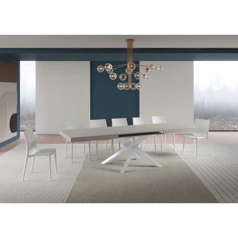 Tavolo allungabile 180/284x90 cm Volantis telaio Bianche - Cashmere