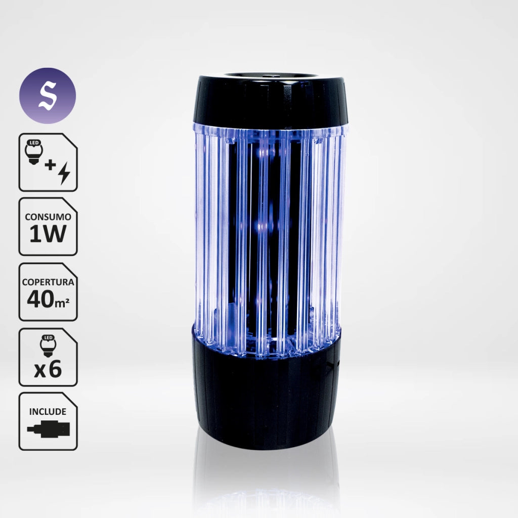 Elettroinsetticida "Led-Zan Itay Usb" nero a basso consumo