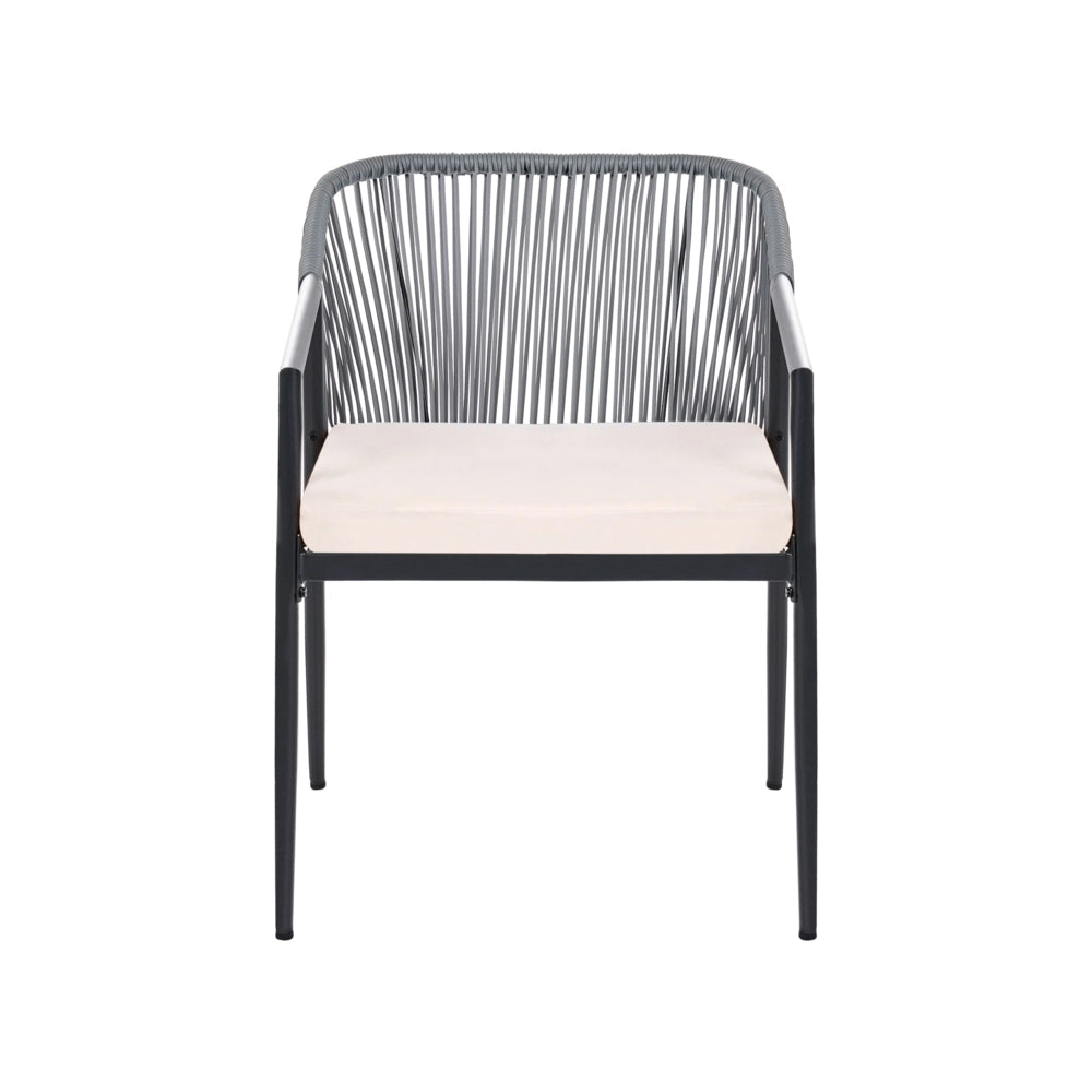 Set da Giardino Nero in Rattan PE 4 Posti Cuscini in Tessuto con Rivestimenti Sfoderabili Struttura in Acciaio Poltrone Divano Tavolino Moderno Arredo da Esterno