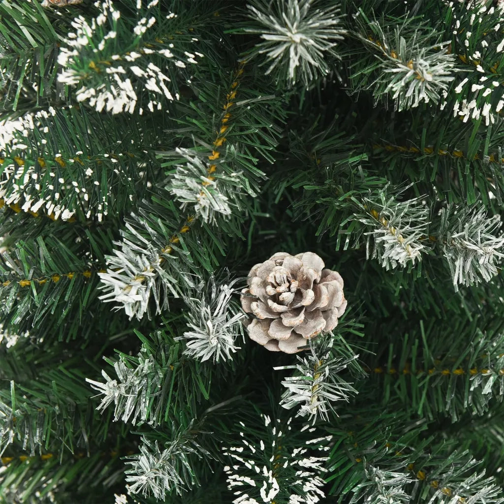 Albero di Natale Artificiale Sottile con Base-Decorazioni natalizie 120 cm PVC