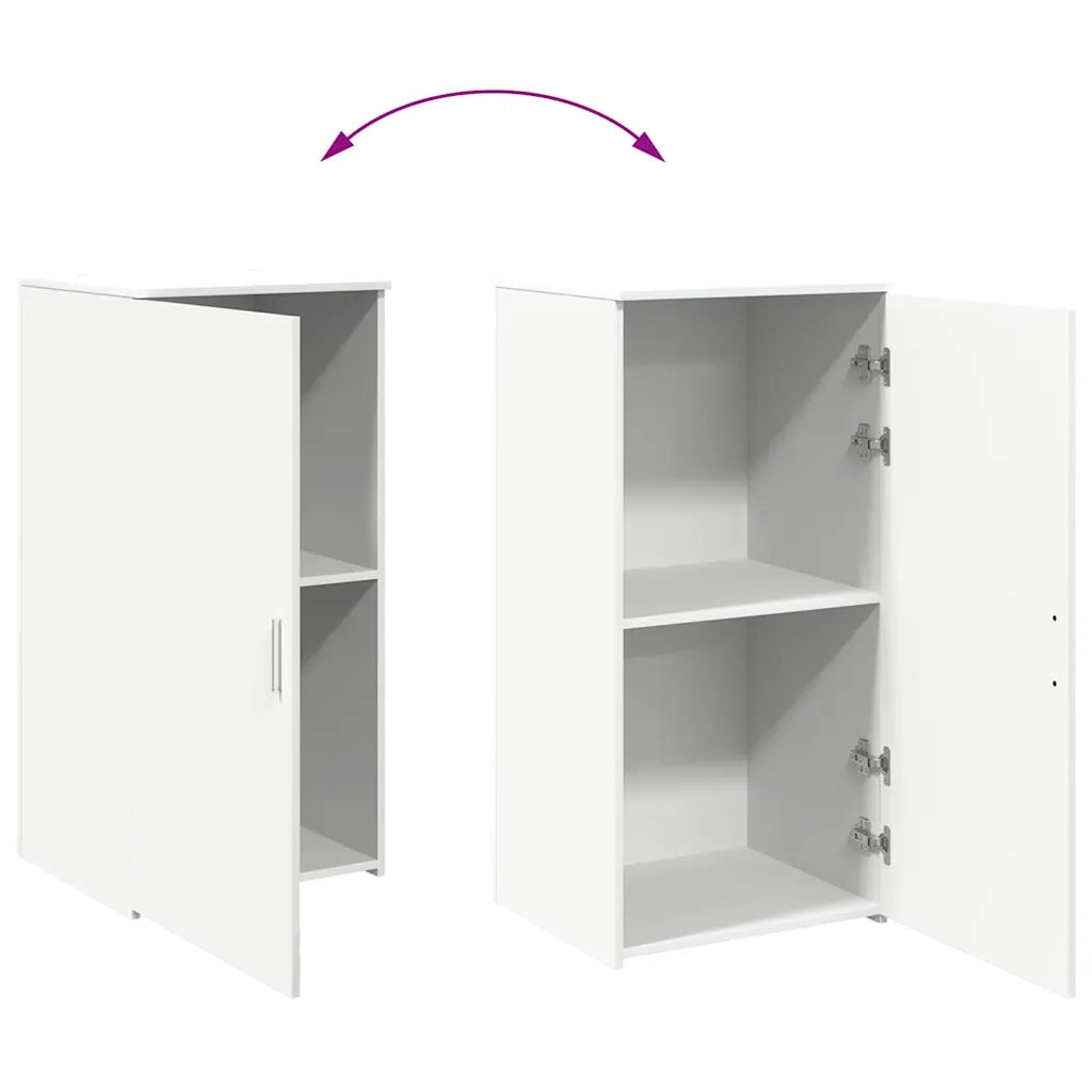 Mobile Portaoggetti Bianco 50x45x103,5 cm in Legno Multistrato 859042