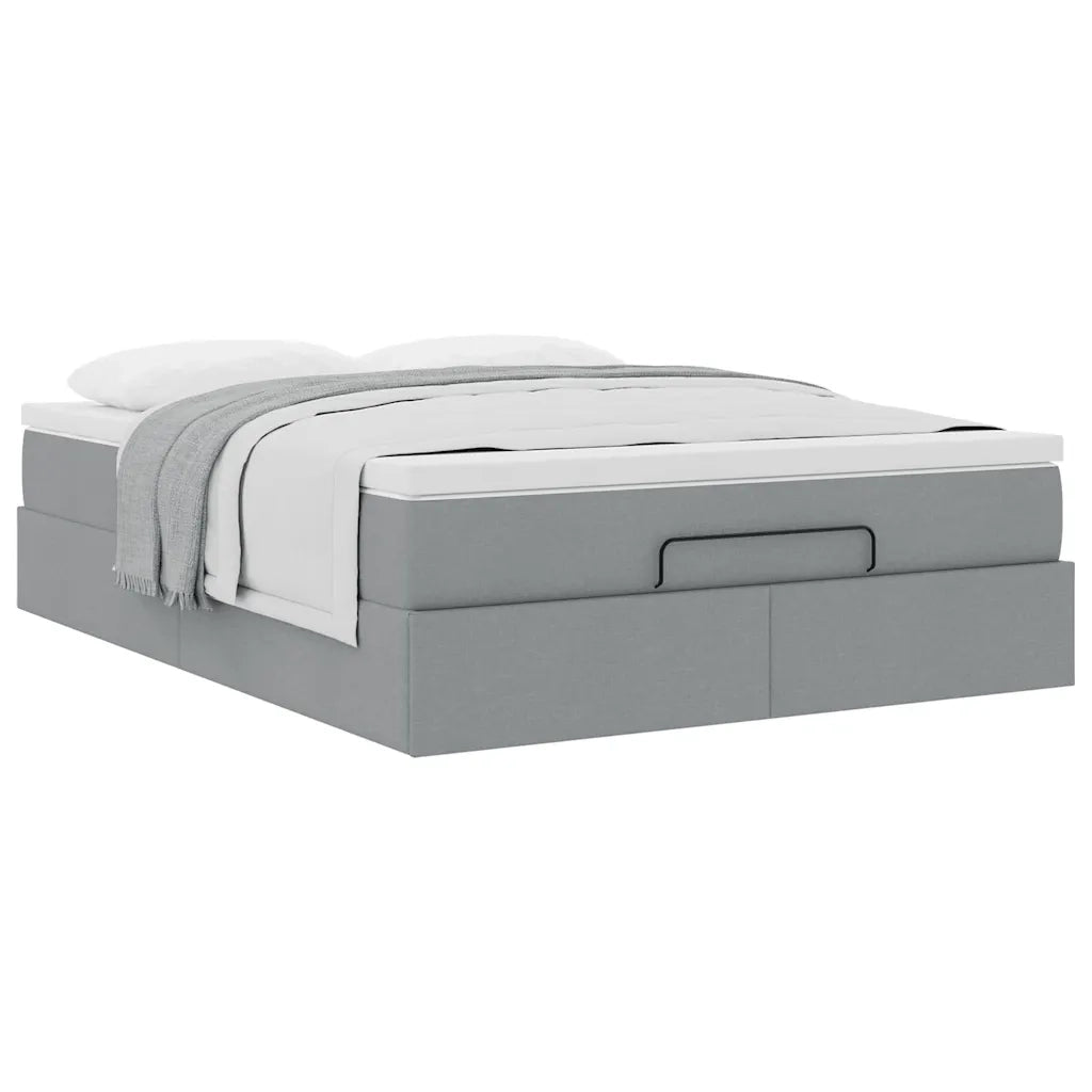 Struttura Letto Pouf con Materasso 140x200 cm in Tessuto 3311113