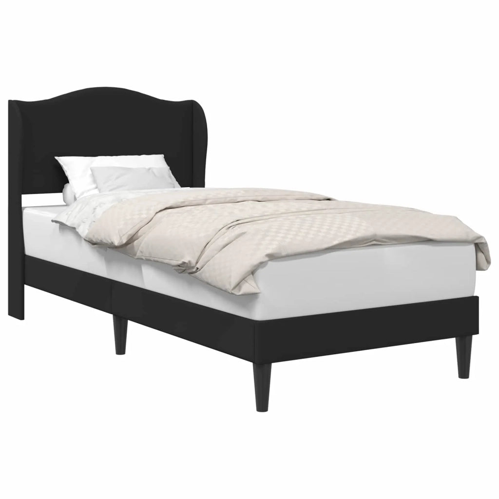 Struttura del letto con testiera Nero 90 x 190 cm Similpelle 3414688