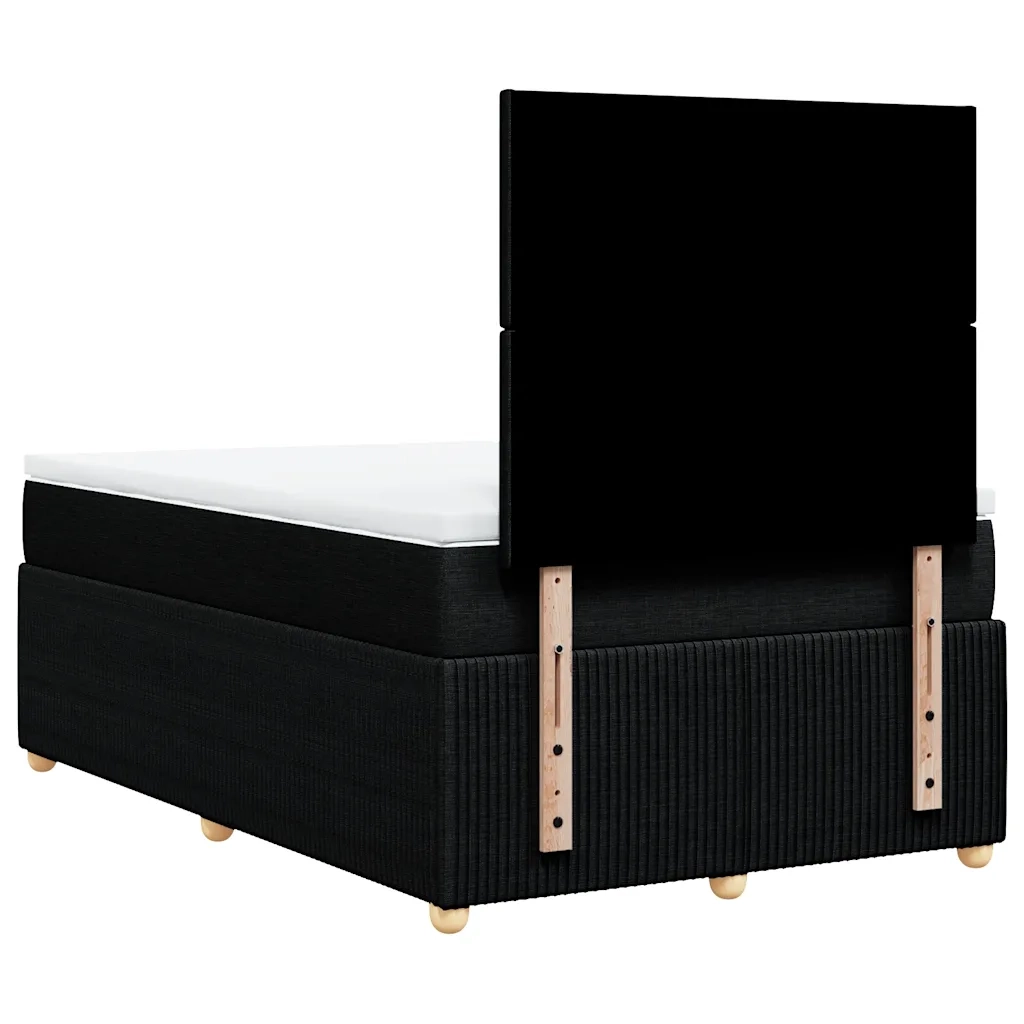 Giroletto a Molle con Materasso Nero 120x190 cm in Tessuto 3291990