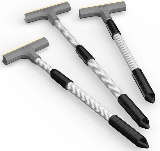 IJskrabber con manico telescopico - ultra leggero e regolabile - grigio - con scheggia in ottone