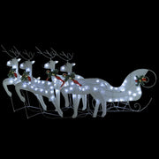 Renne e Slitta di Natale Decorazione Esterni 100 LED Bianco CFW5977603