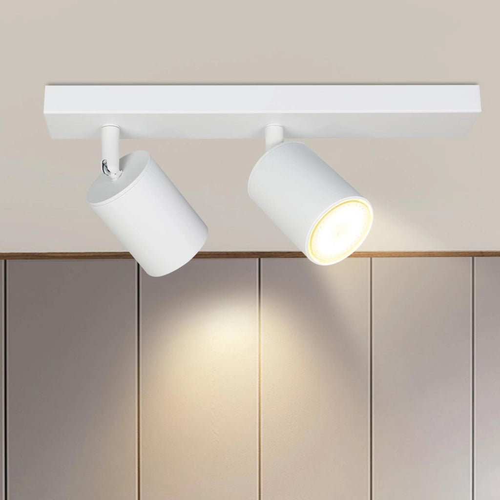 ZMH Faretto da soffitto a 2 fiamme 30CM plafoniera design moderno GU10 industriale orientabile