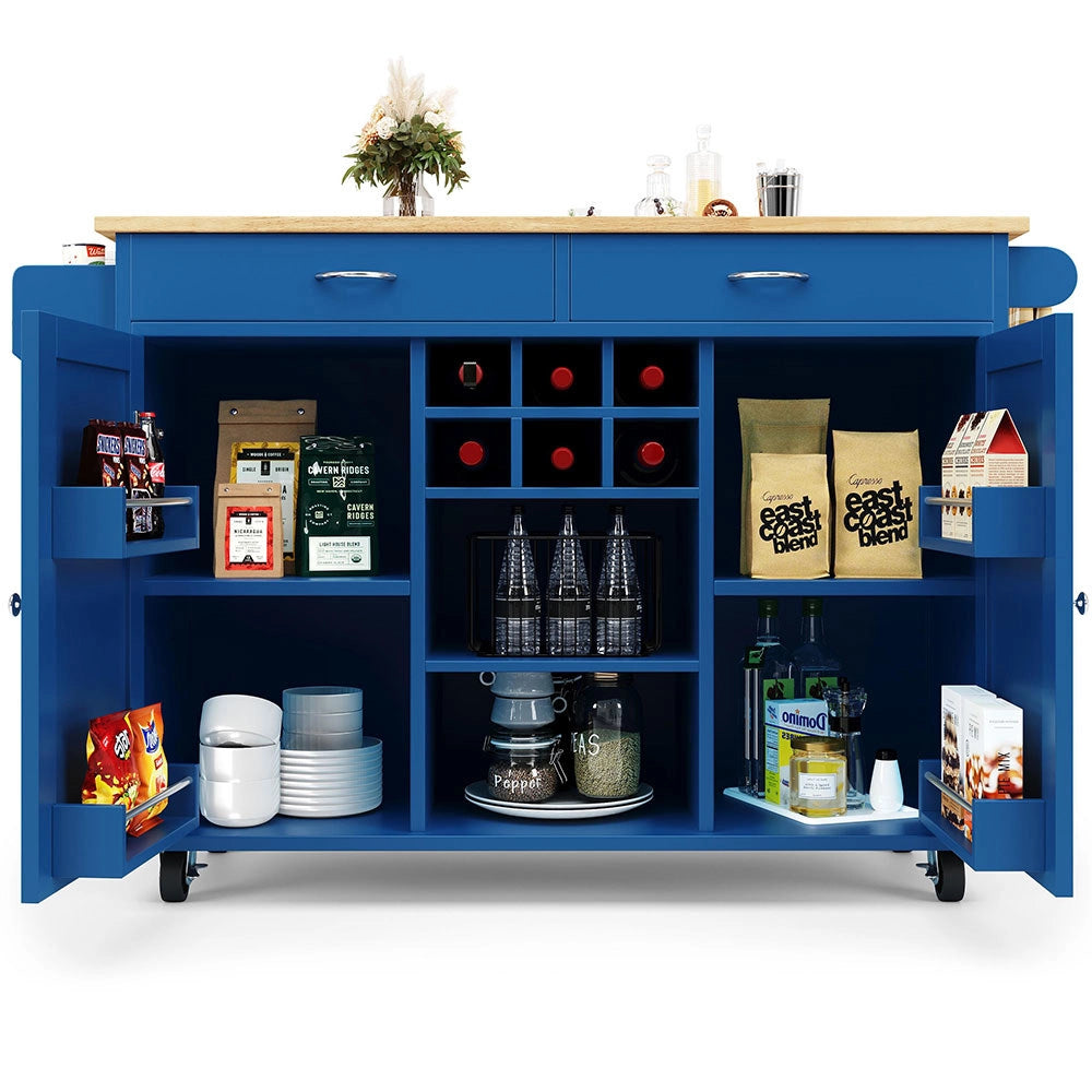Isola cucina - Xylo - 102x45x92cm venatura legno blu