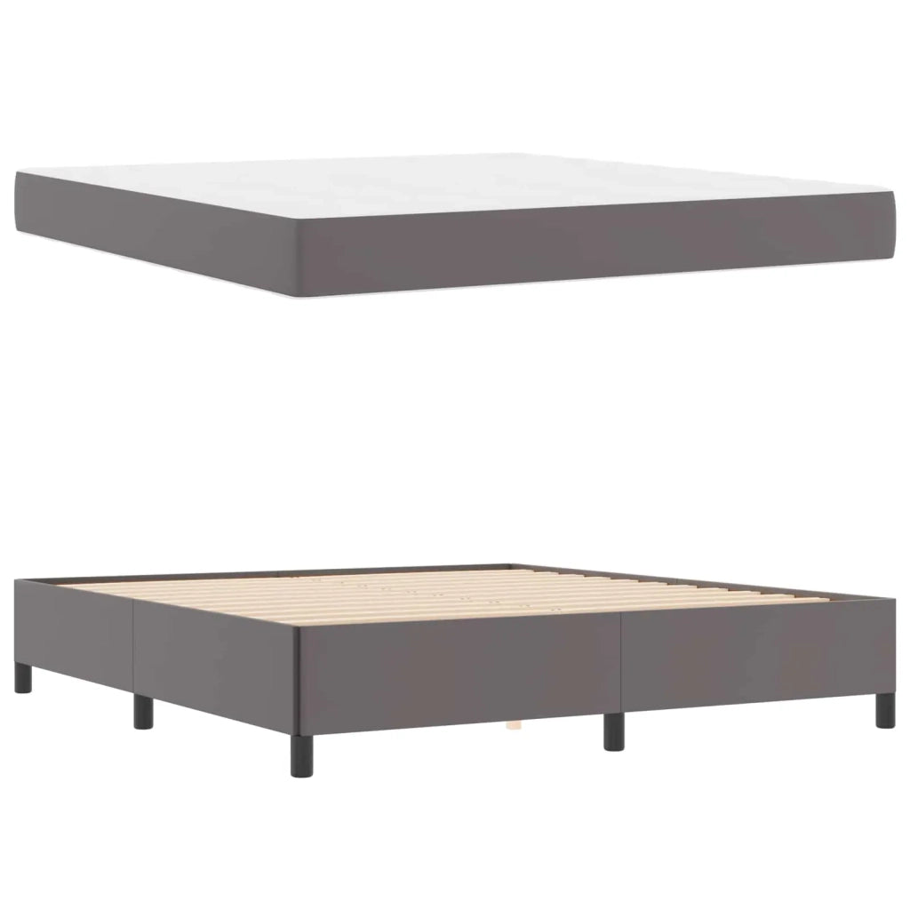 Struttura del letto con materasso Grigio 180 x 200 cm Tessuto 3399017