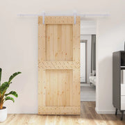 Porta scorrevole Naturale e Bianco 90 x 210 cm 3444960