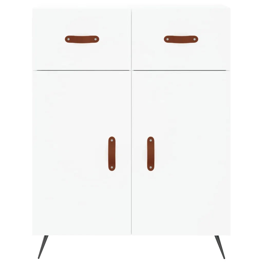 Credenza | Madia | Buffet da pranzo | Armadio da pranzo Bianca 69,5x34x180 cm in Legno Multistrato