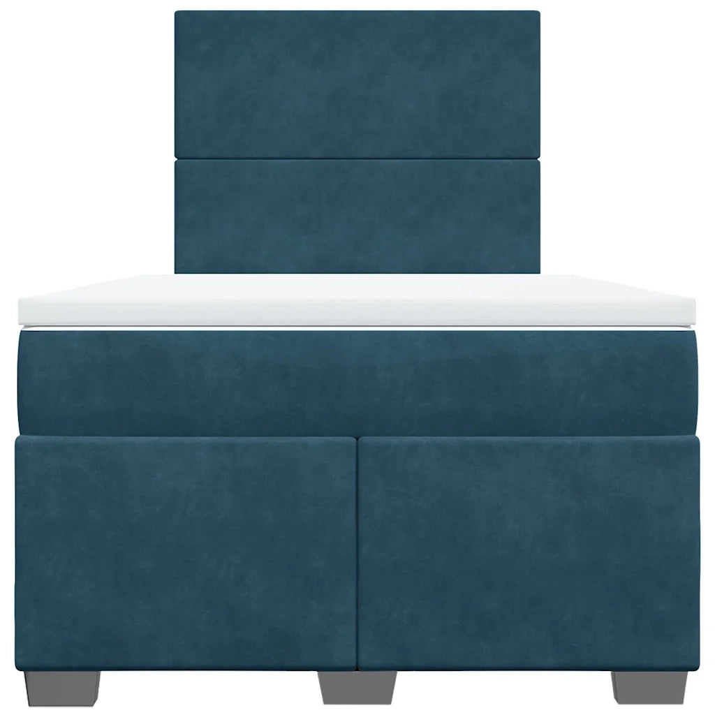 Giroletto a Molle con Materasso Blu 120x200 cm in Velluto 3290880