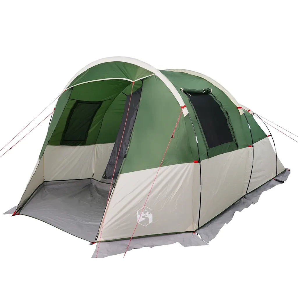 Tenda da Campeggio a Tunnel per 4 Persone-Tenda per Escursionismo Verde Impermeabile 653831