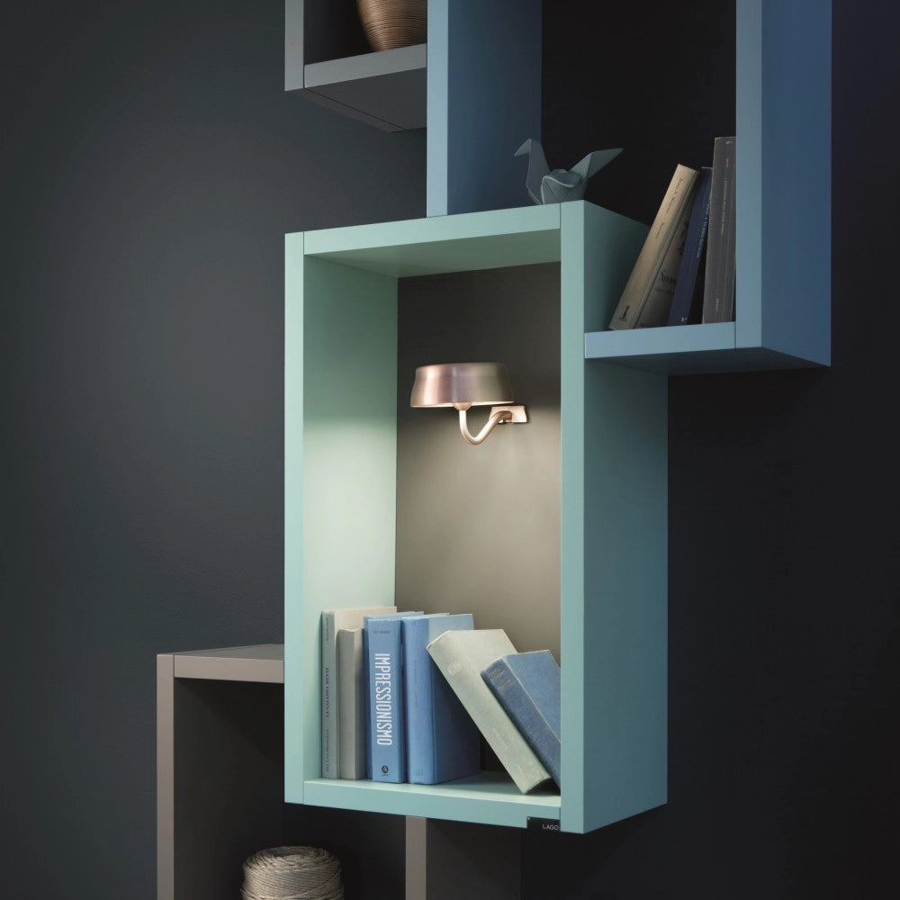 Zafferano Sister Light Parete Wi-fi Lampada da parete smart Oro ricaricabile e dimmerabile